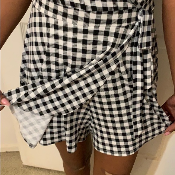 Black and White Plaid Romper/Dress - Picture 2 of 2
